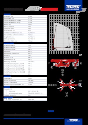 Nacele telescopice pe șenile TEUPEN LEO23T 