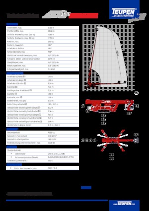 Nacele telescopice pe șenile TEUPEN LEO31T