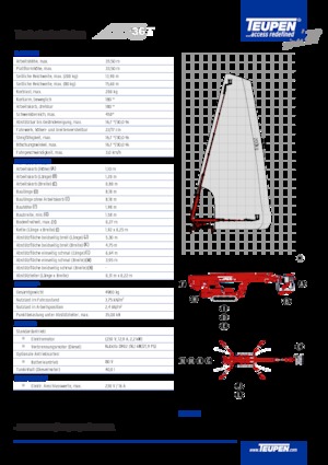 Nacele telescopice pe șenile TEUPEN LEO36T