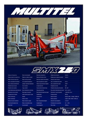 Nacele cu braț articulat pe șenile Multitel SMX 250
