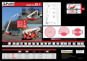 Nacele telescopice pe șenile Palazzani TSJ 23.1 C