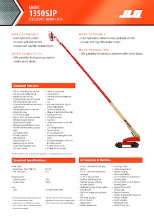 Nacele telescopice pe roți JLG 1350SJP