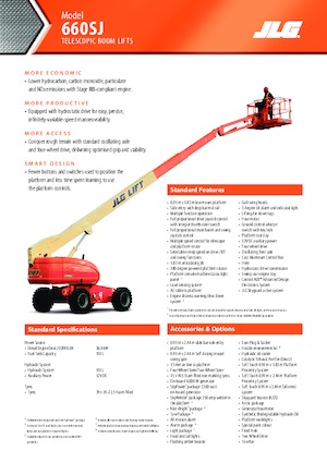 Nacele telescopice pe roți JLG 660SJ