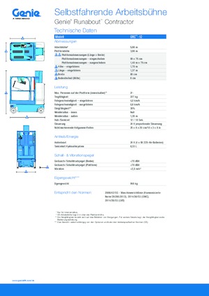 Nacele telescopice pe roți Genie GRC-12 Runabout
