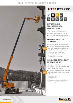 Nacele telescopice pe roți Haulotte HT23 RTJ PRO
