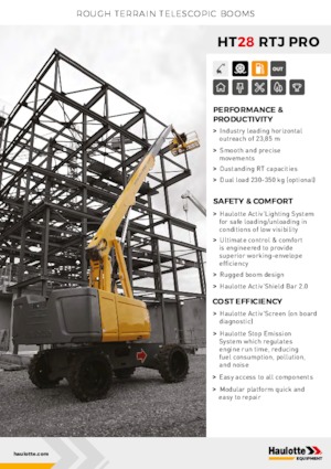 Nacele telescopice pe roți Haulotte HT28 RTJ PRO