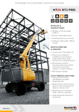 Nacele telescopice pe roți Haulotte HT28 RTJ PRO