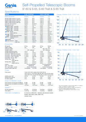 Nacele telescopice pe roți Genie S 65 D