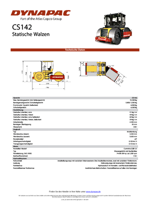 Cilindri cu trei roți Dynapac CS 142