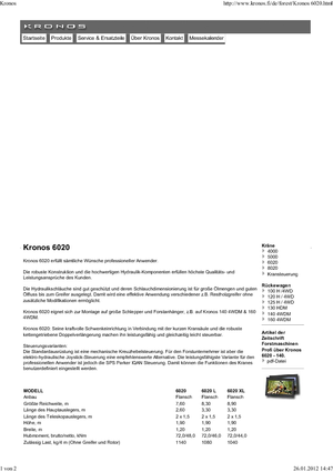 Macarale de încărcat bușteni Kronos 6020 XL 