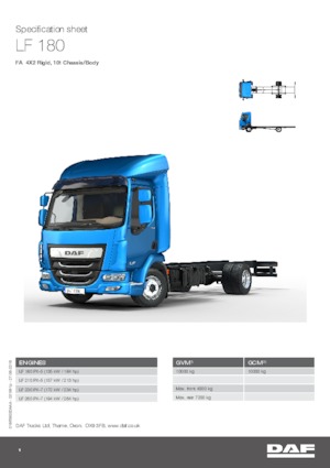 Șasiuri rigide DAF LF 180 FA 10t