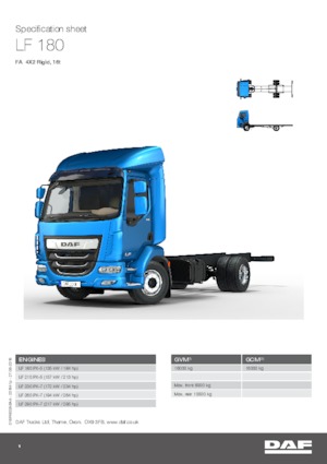 Șasiuri rigide DAF LF 180 FA 16t