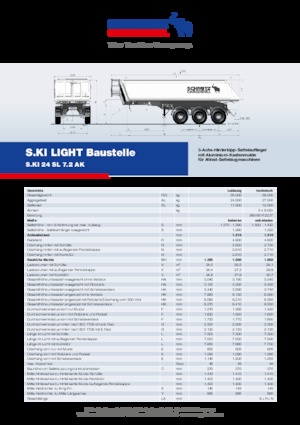 Semiremorci basculante Schmitz Cargobull S.KI LIGHT 24 SL 7.2 AK