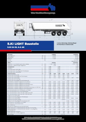 Semiremorci basculante Schmitz Cargobull S.KI LIGHT 24 SL 8.2 AK