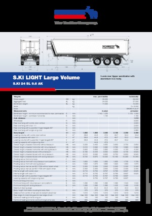 Semiremorci basculante Schmitz Cargobull S.KI LIGHT 24 SL 9.6 AK