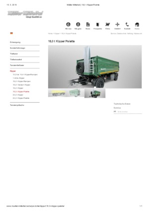 Remorci autobasculante Müller Mitteltal 24,0 t Kipper/Palette