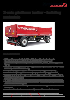 Remorci autobasculante Schwarzmüller 2-axle platform trailer - building materials