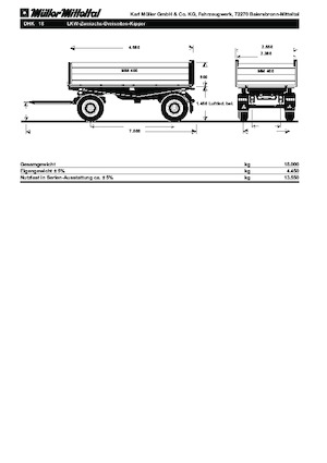 Remorci autobasculante Müller Mitteltal DHK18