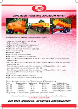 Remorci autobasculante Jako Tiger 150