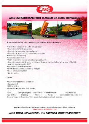Remorci autobasculante Jako Tiger 320SK