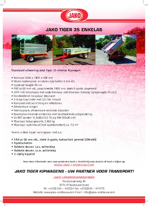 Remorci autobasculante Jako Tiger 35