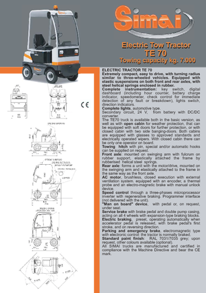 Tractoare automatizate Simai TE 70 ac