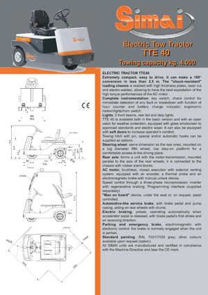 Tractoare automatizate Simai TTE 40 ac