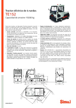 Tractoare automatizate Simai TE 152