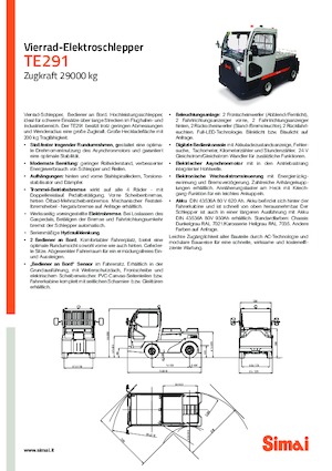 Tractoare automatizate Simai TE 291