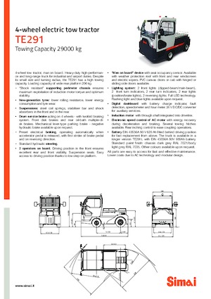 Tractoare automatizate Simai TE 291