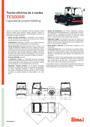 Tractoare automatizate Simai TE 500 RR