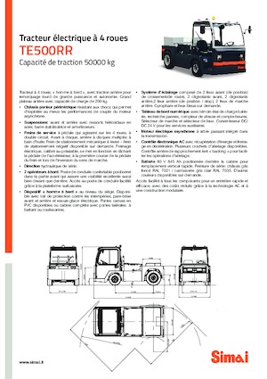 Tractoare automatizate Simai TE 500 RR