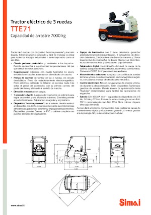 Tractoare automatizate Simai TTE 71