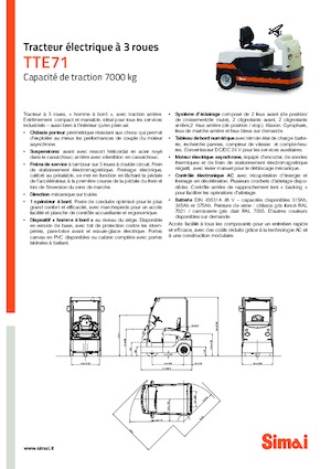 Tractoare automatizate Simai TTE 71