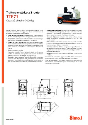 Tractoare automatizate Simai TTE 71