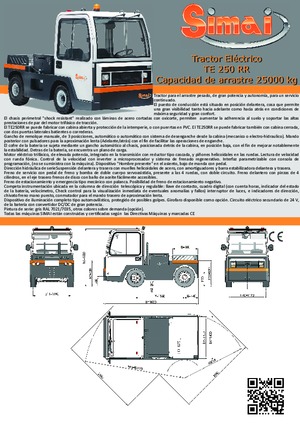 Tractoare automatizate Simai TE 250 RR