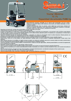 Tractoare automatizate Simai TE 70 ac