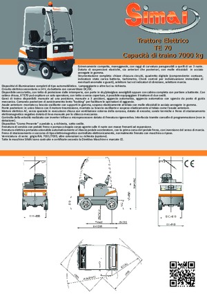 Tractoare automatizate Simai TE 70 ac