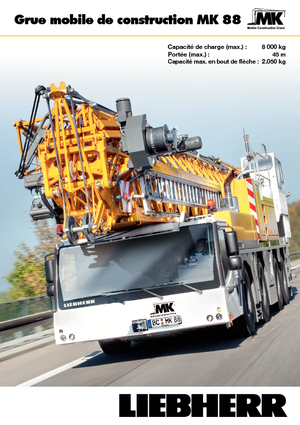 Macarale turn montate pe camion - braț - Braț telescopic - Glisor partea inferioară Liebherr MK 88