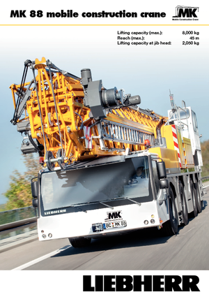 Macarale turn montate pe camion - braț - Braț telescopic - Glisor partea inferioară Liebherr MK 88