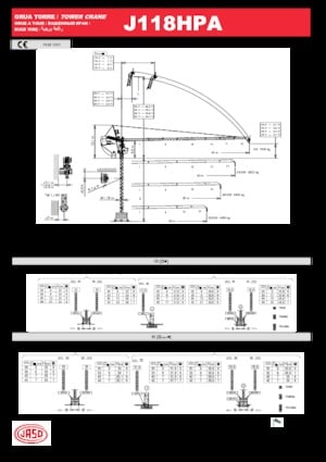 Macalare turn - deplasare cărucior pe braț - rotire în partea superioară Jaso J118HPA