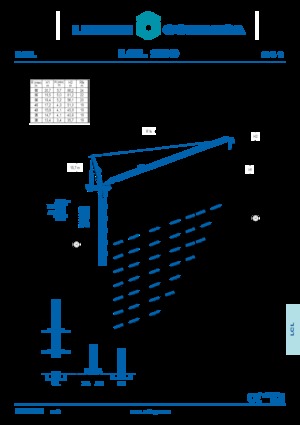 Macarale turn - braț mobil - rotire în partea superioară Comansa LCL 280