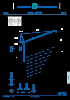 Macarale turn - braț mobil - rotire în partea superioară Comansa LCL 500