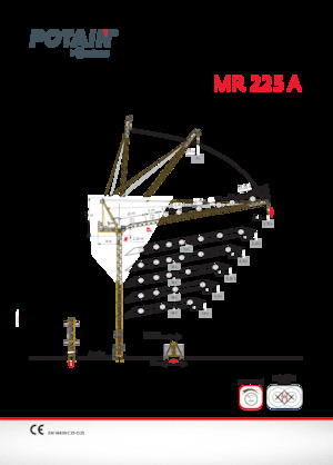 Macarale turn - braț mobil - rotire în partea superioară Potain MR 225 A