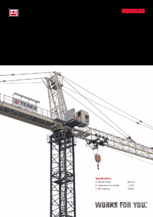 Macarale turn - braț mobil - rotire în partea superioară TEREX CRANES SK 415-20