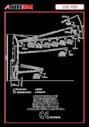Macalare turn - deplasare cărucior pe braț - rotire în partea inferioară FM-Gru 930 RBI