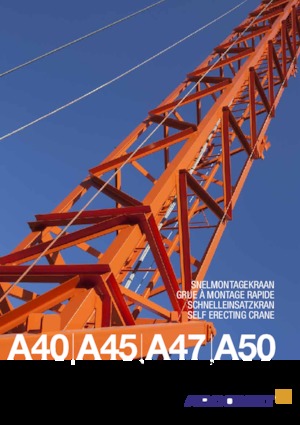 Macalare turn - deplasare cărucior pe braț - rotire în partea inferioară Arcomet A 40