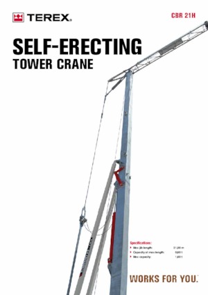 Macalare turn - deplasare cărucior pe braț - rotire în partea inferioară Terex Comedil (Zeppelin) CBR 21 H