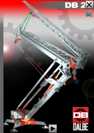 Macalare turn - deplasare cărucior pe braț - rotire în partea inferioară Gru Dalbe DB 20