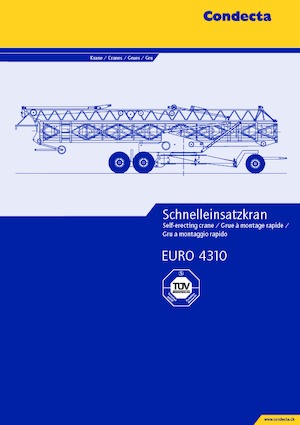 Macalare turn - deplasare cărucior pe braț - rotire în partea inferioară Condecta E 4310